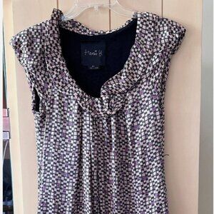 hanii y dress size 44 mini squares pattern multi colored